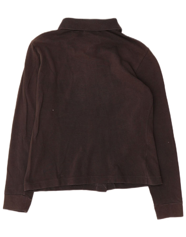 Blusa Camisa Mujer Lacoste Talla 38 Mediana Negro Algodón
