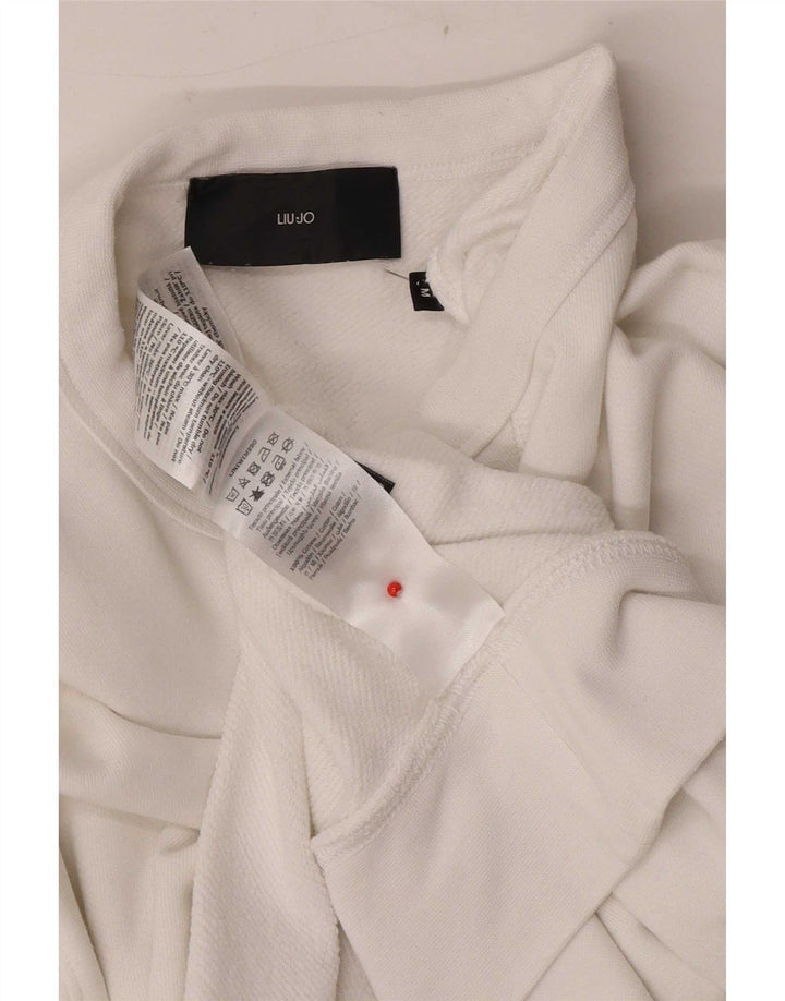 Liu Jo - Sudadera gráfica para mujer, talla 40, algodón blanco mediano