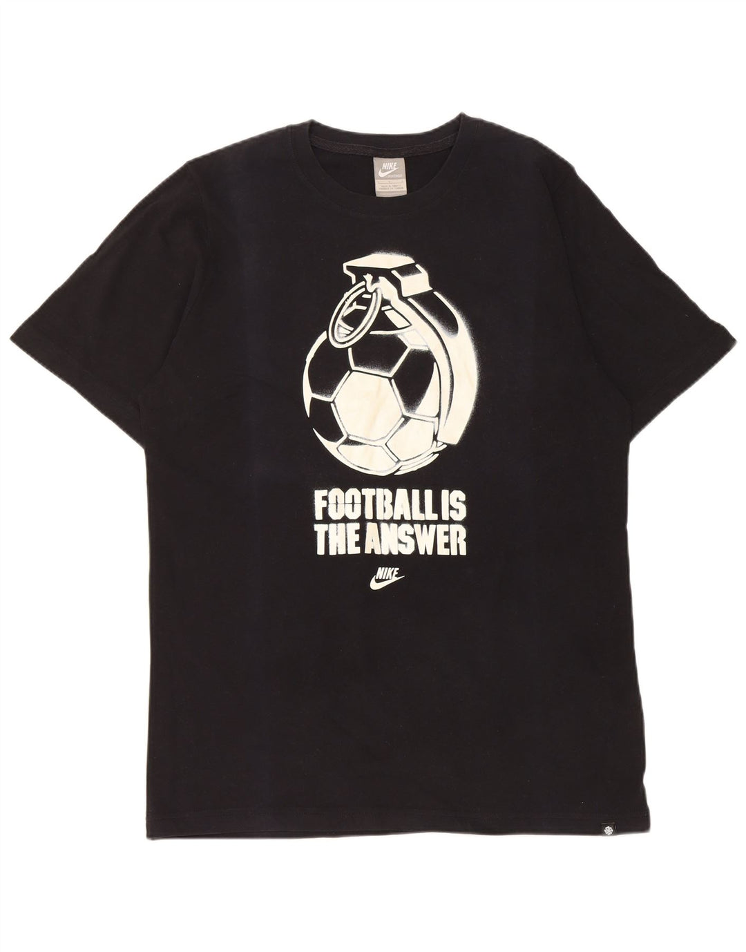 Nike - Camiseta gráfica para hombre, talla grande, algodón negro