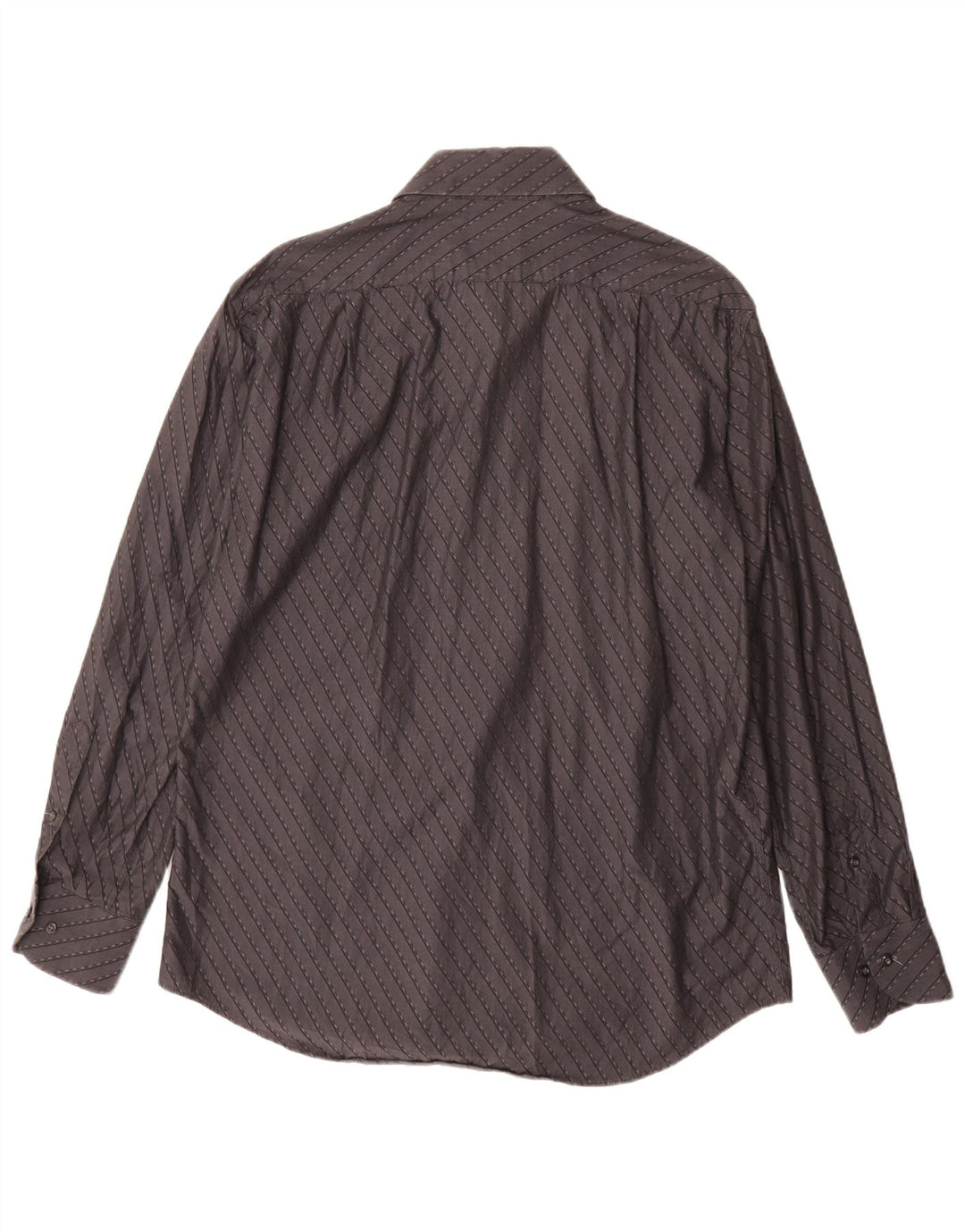 ROCCOBAROCCO Camisa para hombre Talla 16 41 Algodón rayado negro grande