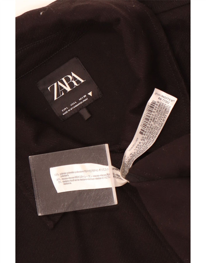 Zara Mujer Chaqueta Bomber Extragrande UK 46 Grande Poliéster Negro