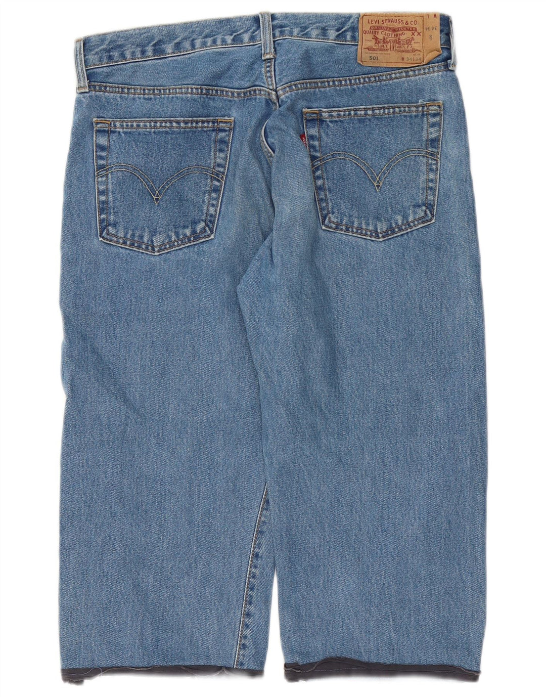 LEVI'S Mens 501 Capri Jeans W34 L19 Algodón Azul