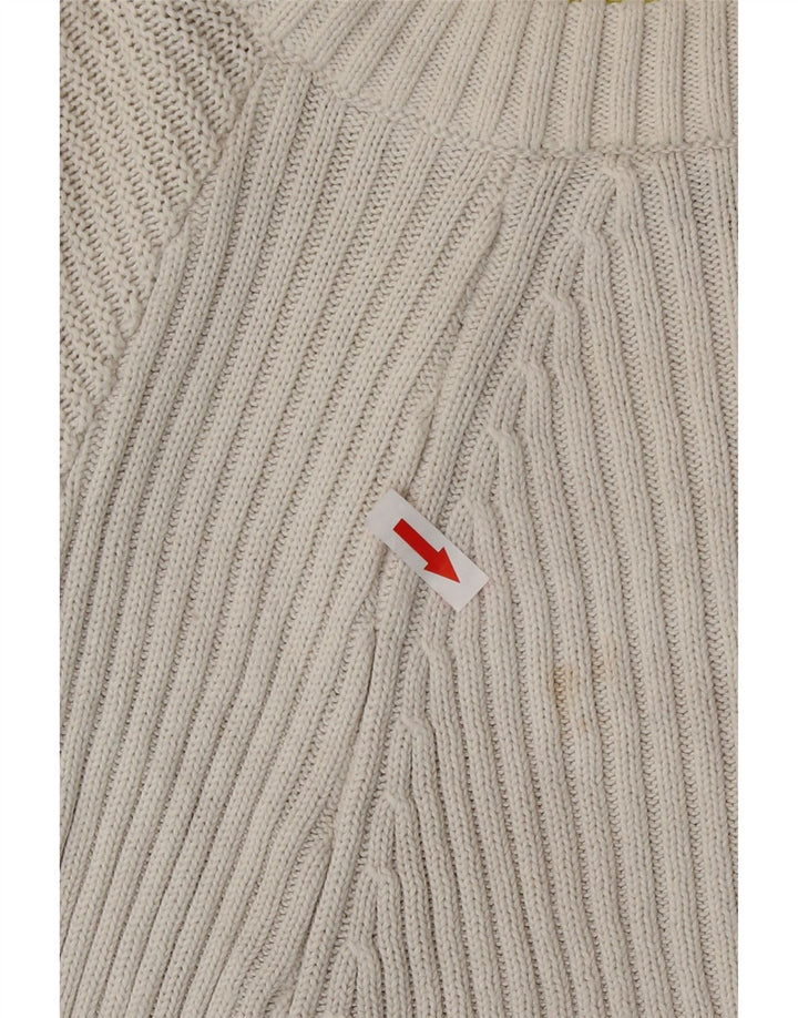 Topshop Suéter tipo jersey de cuello redondo extragrande para mujer UK 12 Medium White