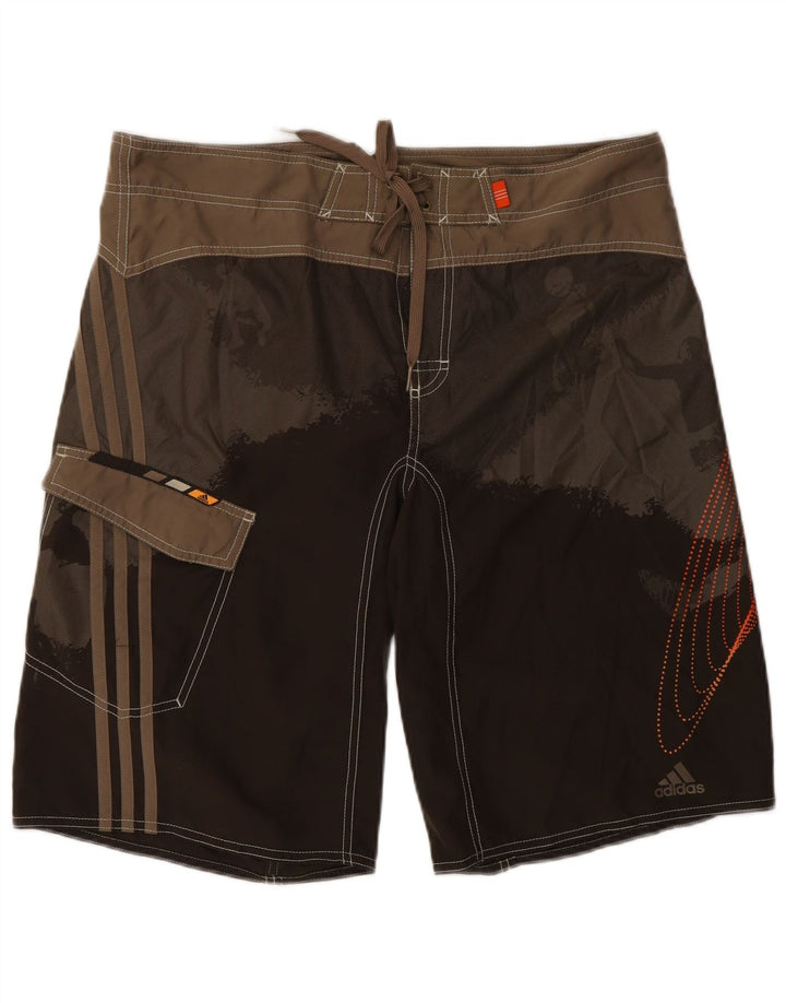 Adidas Hombre Bañador Bañador Gráfico Grande Marrón Colorblock Poliéster