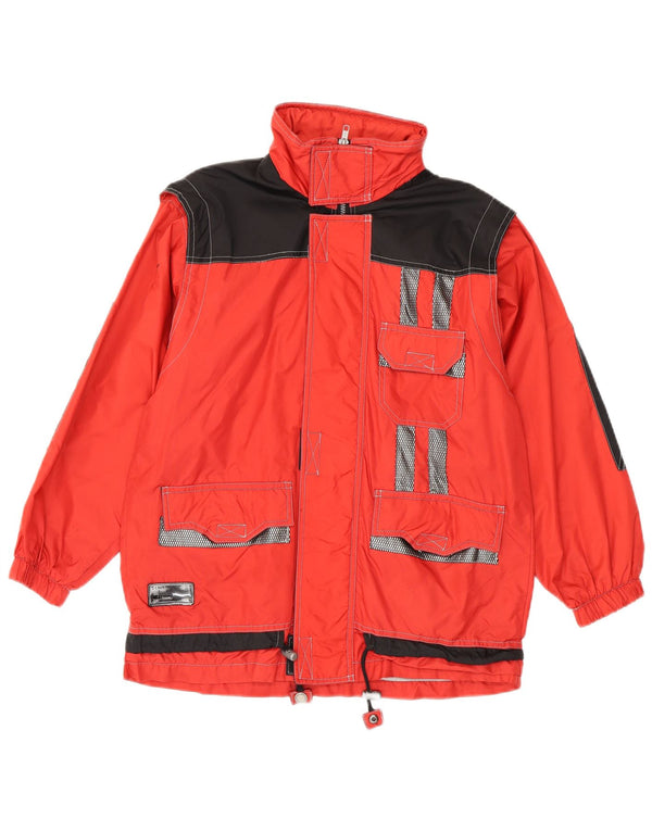 Astrolabio Chaqueta cortavientos para hombre UK 46 Large Red Colourblock Poliamida
