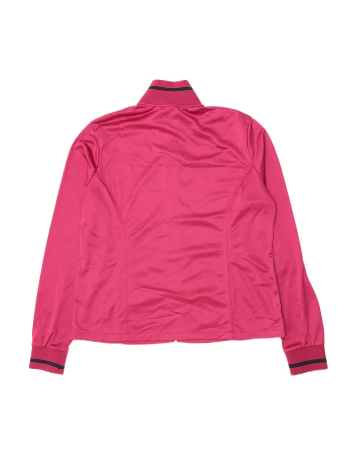 DIADORA Womens Tracksuit Top Jacket UK 20 2XL Pink Polyester