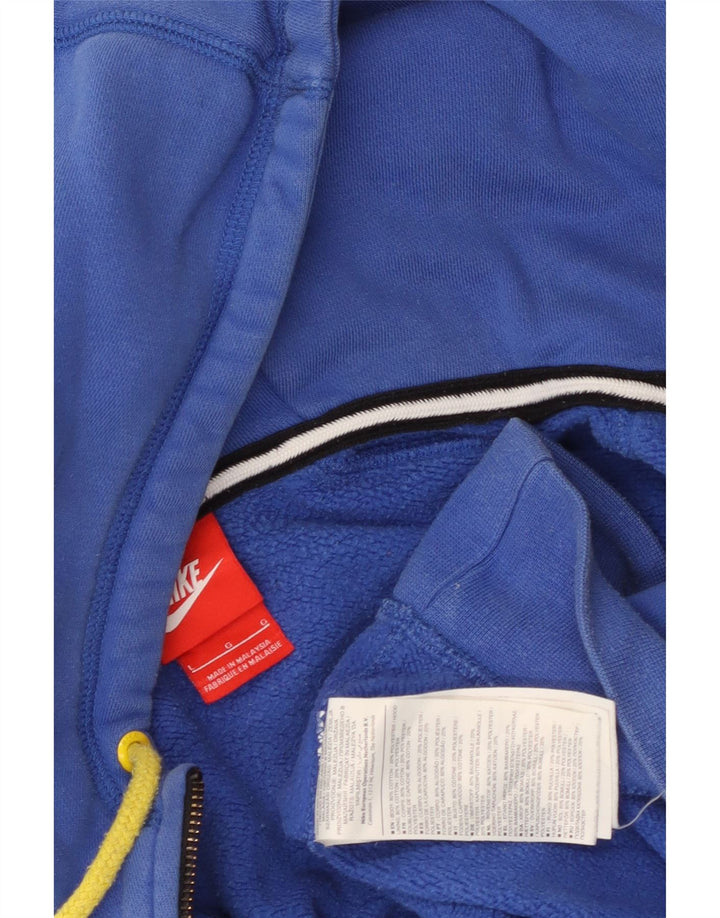 Nike - Sudadera con capucha y cremallera para hombre, talla grande, algodón azul