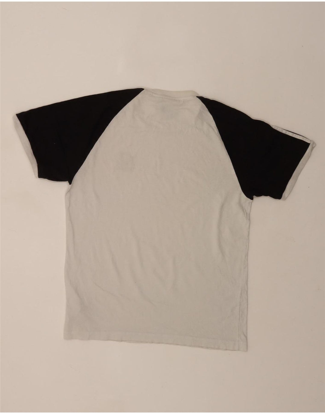 Adidas Hombre Camiseta Top Medium Blanco Colorblock Algodón