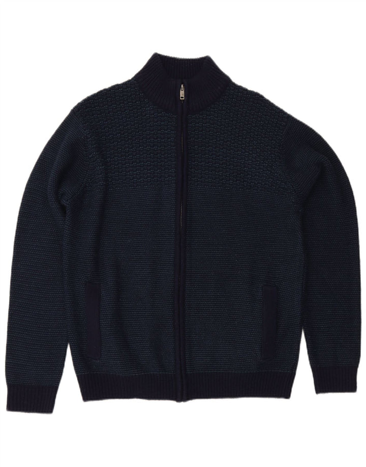 Marks & Spencer Suéter tipo cárdigan de ajuste regular para hombre Acrílico azul marino mediano