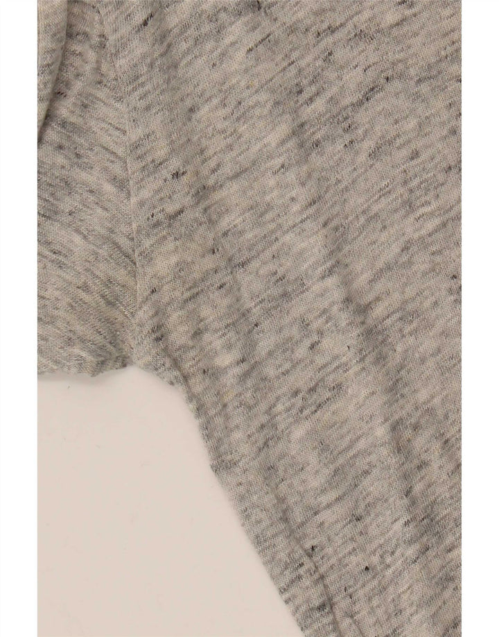 Massimo Dutti Top Mujer Manga Larga UK 42 Gris Medio Moteado