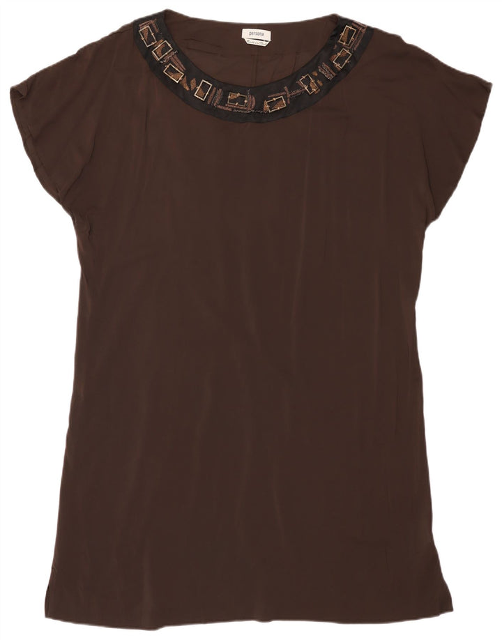 Persona Blusa Mujer Top Talla 23 Viscosa Marrón Medio