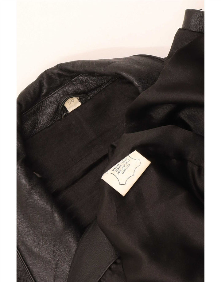 Chaqueta de cuero vintage para hombre EU 56 XL Negro
