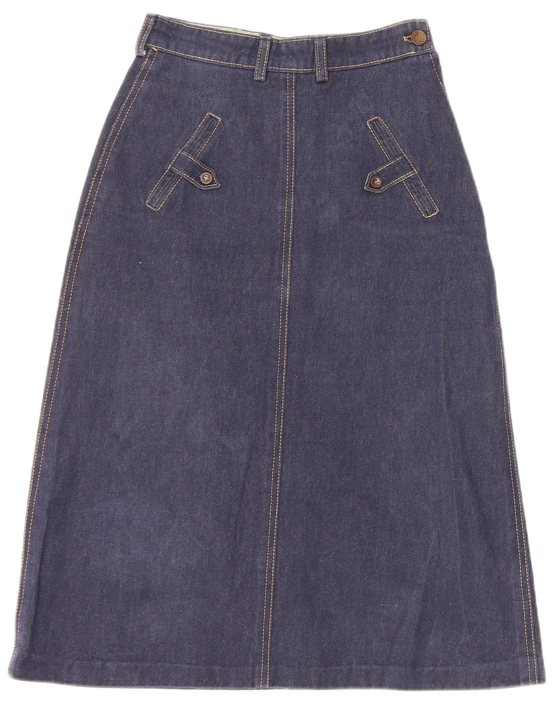 VINTAGE Falda vaquera gráfica para mujer W22 2XS Azul
