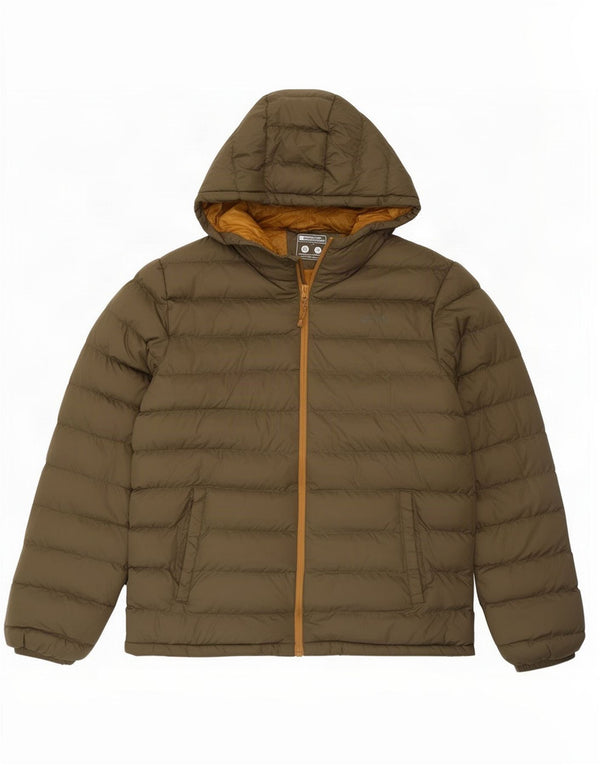 Chaqueta acolchada con capucha para hombre Mountain Warehouse UK 40 Large Poliamida caqui
