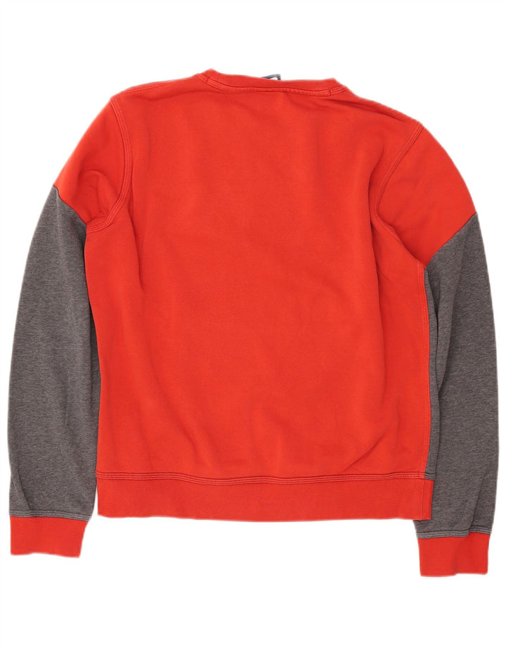 NIKE Hombre Sudadera con gráfico Jumper Medium Red Colourblock Cotton