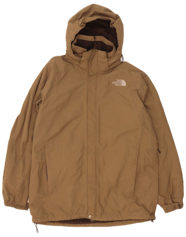 The North Face Chaqueta impermeable con capucha para hombre UK 40 Large Beige Nylon