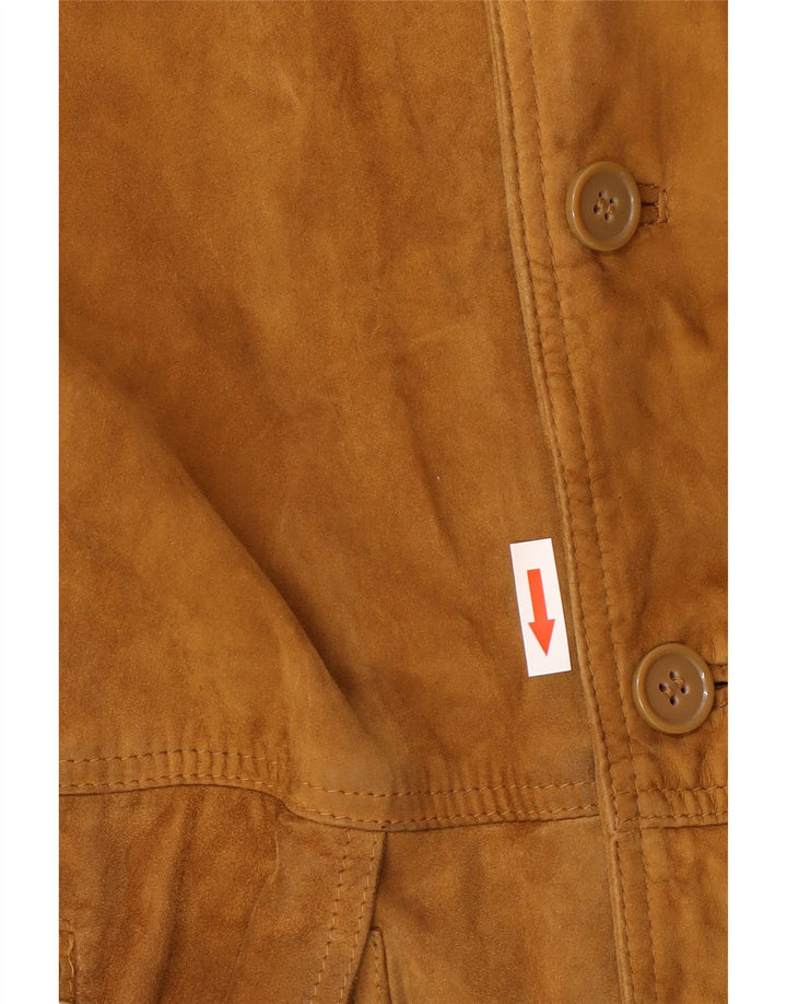 Conbipel Chaqueta Bomber de Ante para Hombre UK 42 XL Cuero Marrón