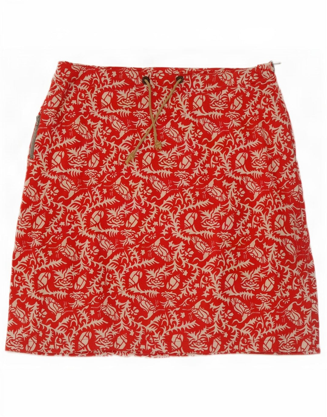 Murphy & Nye Minifalda para Mujer W27 Pequeña Algodón Floral Rojo