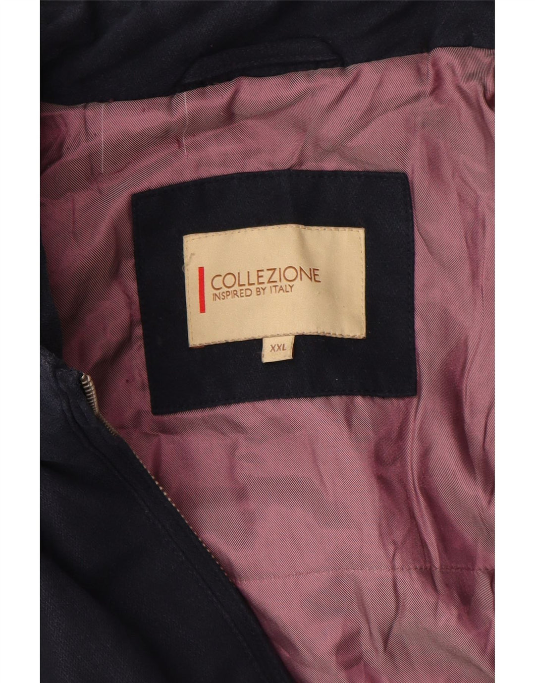 Vintage hombres bomber chaqueta Reino Unido 44 2XL azul marino