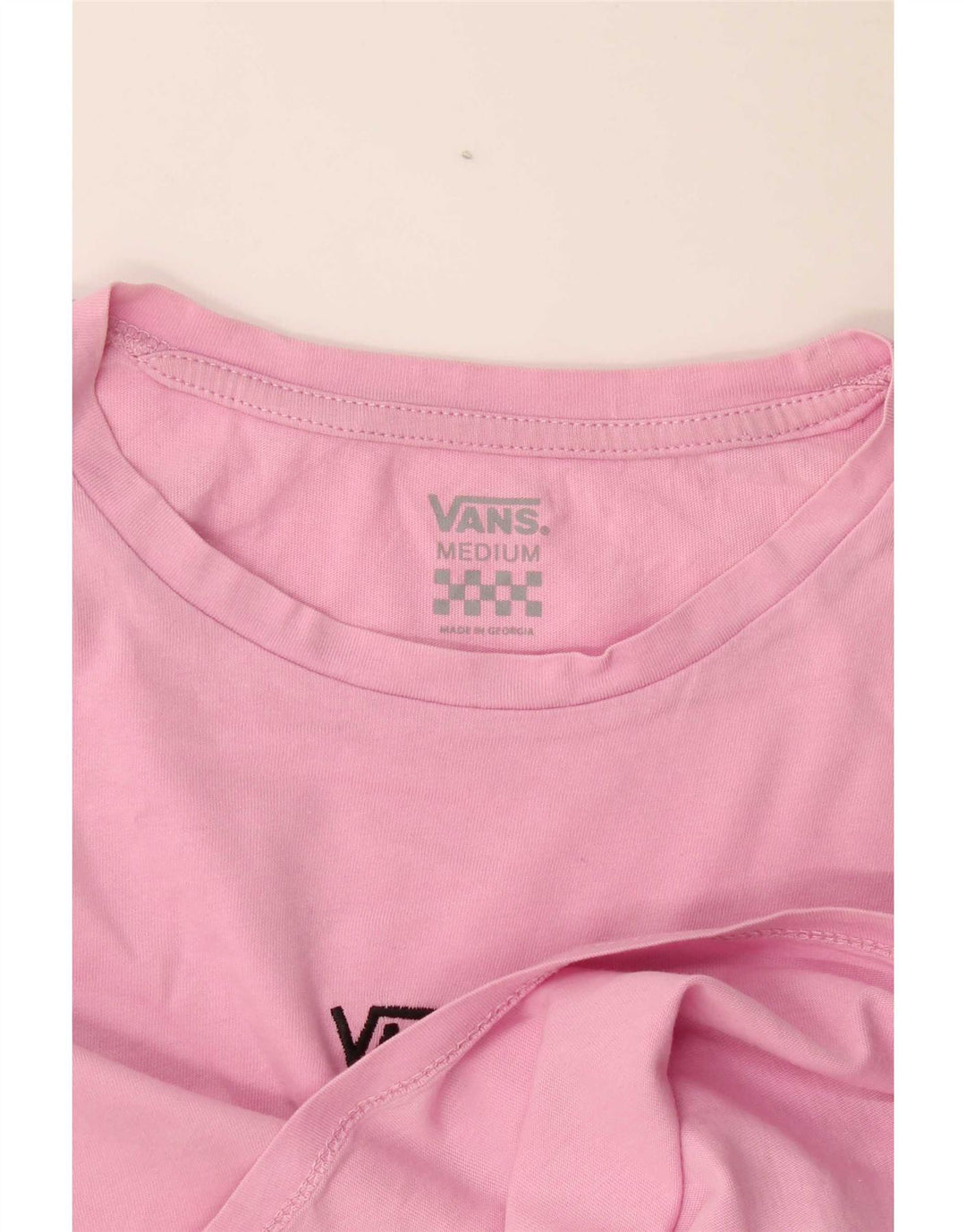 Vans - Camiseta corta para mujer, talla 40, color rosa medio