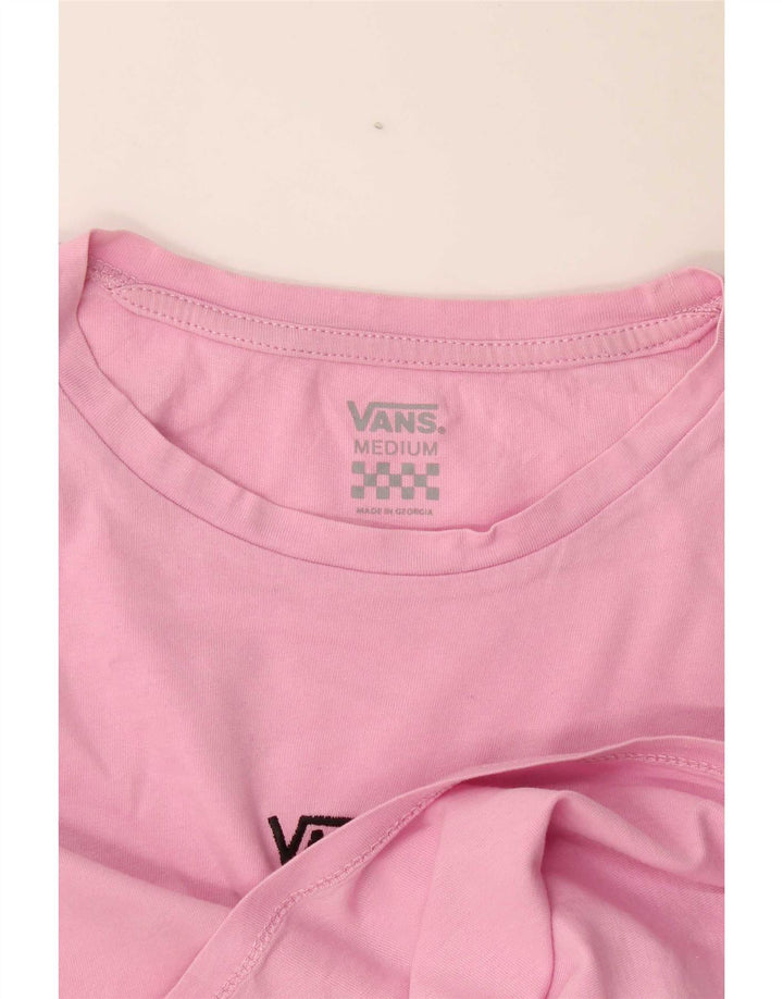 Vans - Camiseta corta para mujer, talla 40, color rosa medio