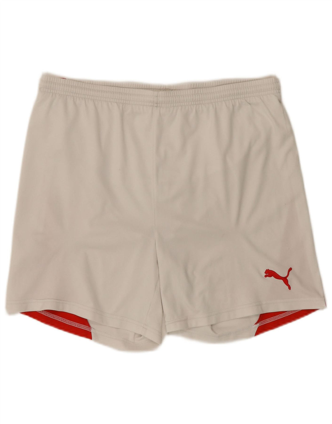 Puma Pantalones cortos deportivos para hombre, talla grande, color blanco