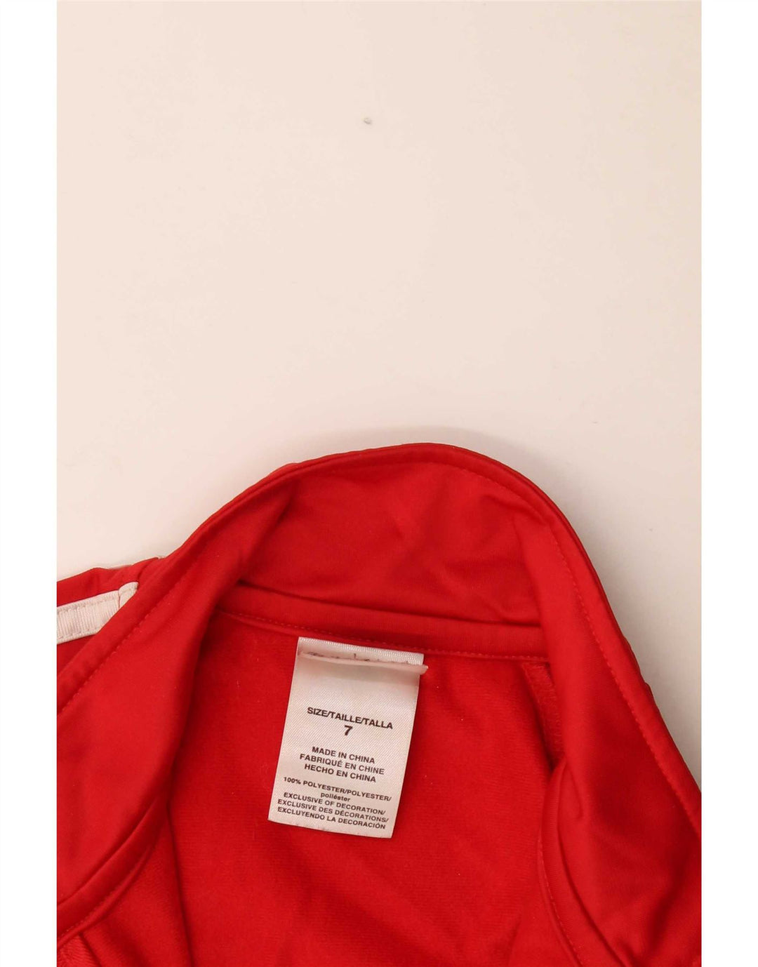 Adidas - Chaqueta de chándal para niño, 6-7 años, color rojo
