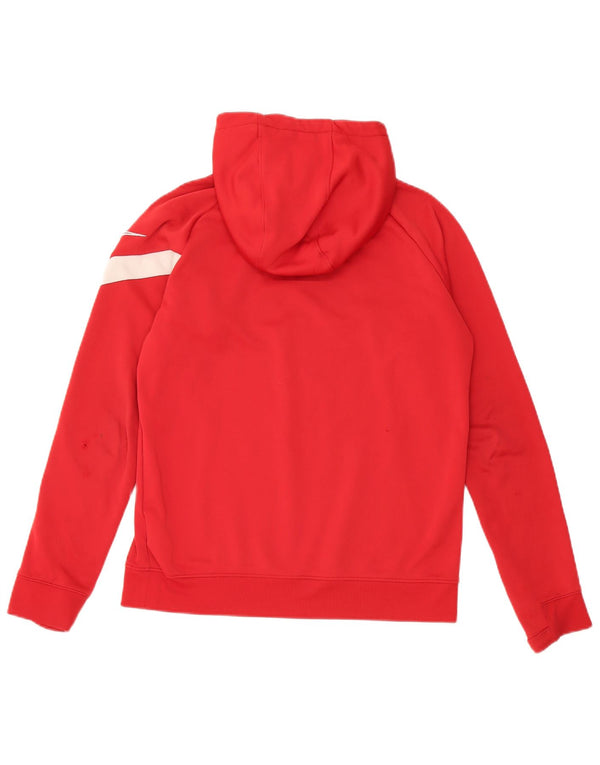Nike Boys Dri Fit Sudadera con capucha Jumper 12-13 años Grande Rojo Poliéster