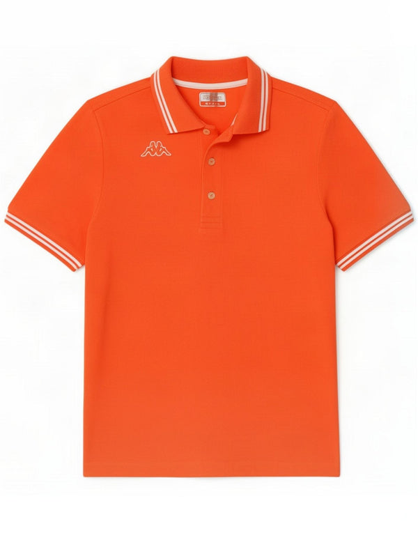 Polo Kappa para hombre pequeño de algodón naranja