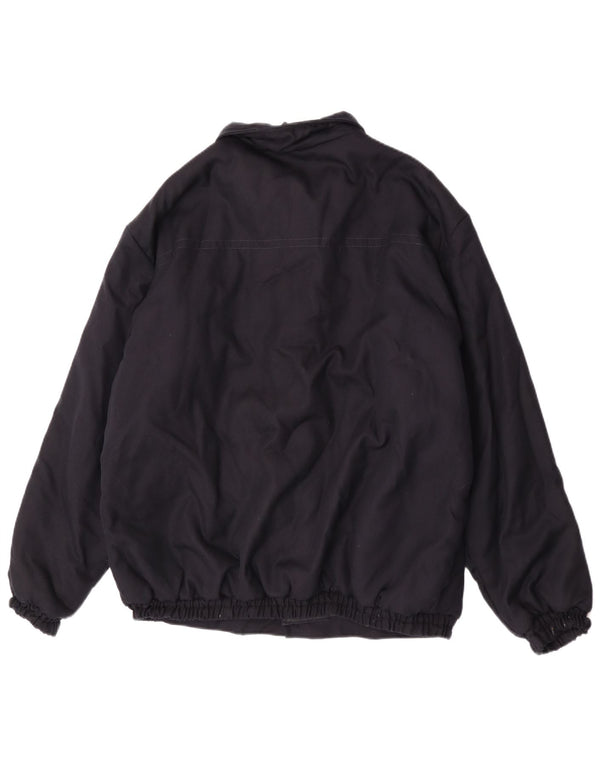 Vintage hombres bomber chaqueta Reino Unido 42 XL azul marino