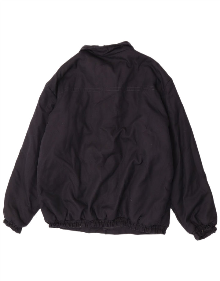 Vintage hombres bomber chaqueta Reino Unido 42 XL azul marino