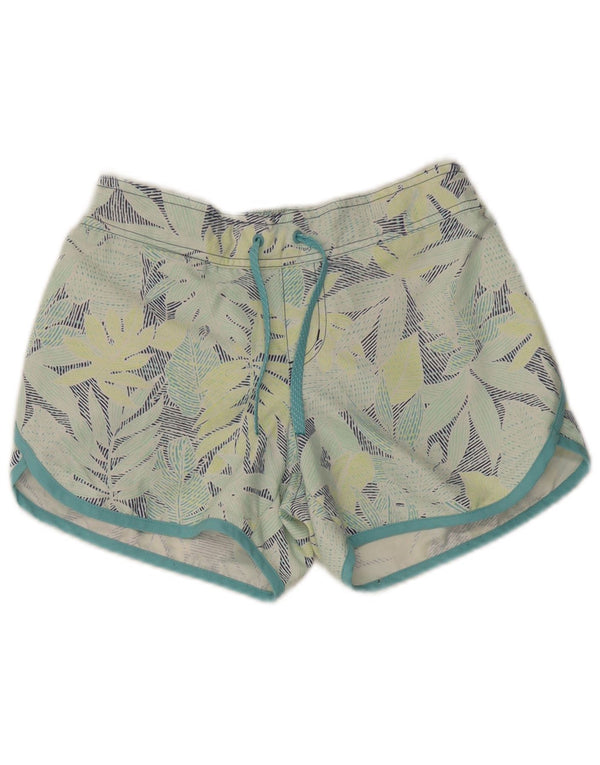 Columbia Pantalones cortos deportivos para mujer UK 8 Small Verde Floral Poliéster