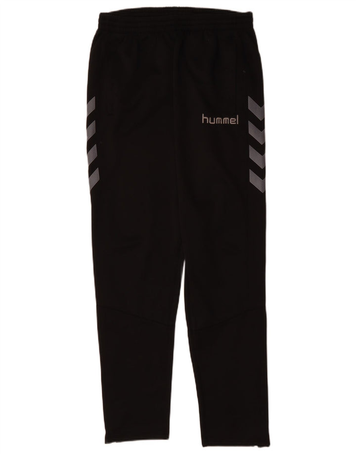 HUMMEL Pantalones de chándal con estampado gráfico para hombre Poliéster negro mediano