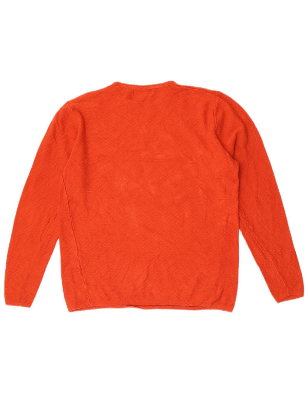 Zara Hombre Jersey Cuello Redondo Jersey Small Viscosa Naranja