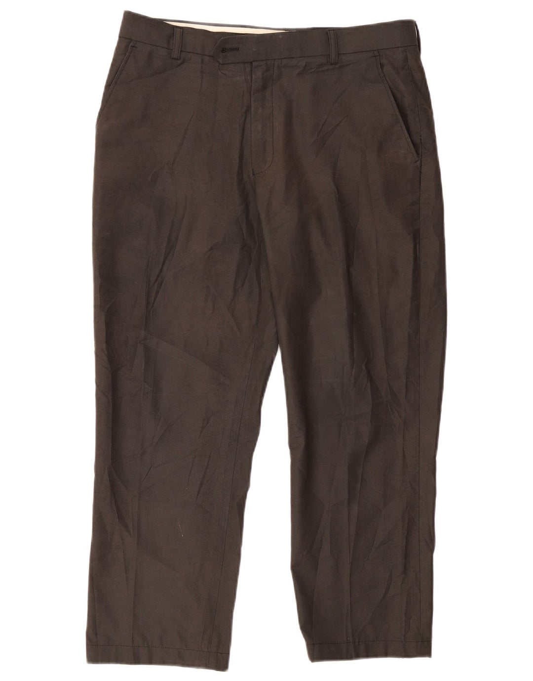 Zara Hombre Pantalón De Traje Recto W34 L25 Gris