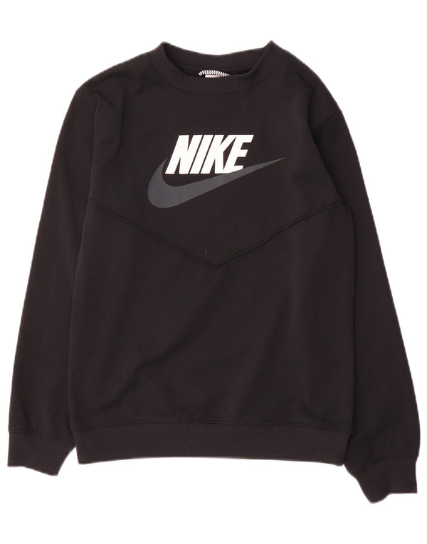 Nike Boys Graphic Sudadera Jumper 12-13 años Grande Negro Poliéster