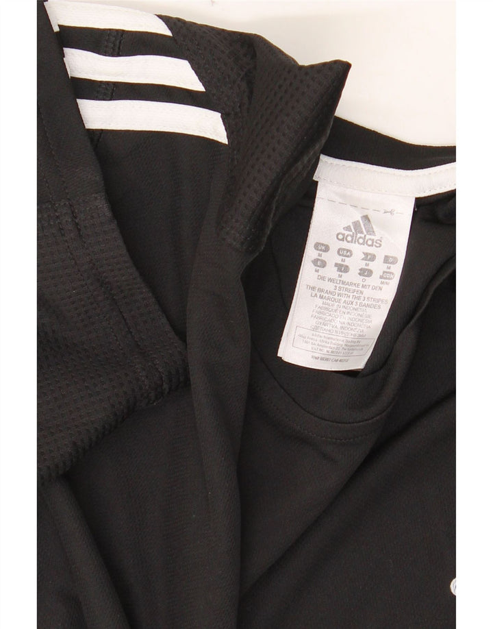 ADIDAS Mens T-Shirt Top Medium Black Polyester