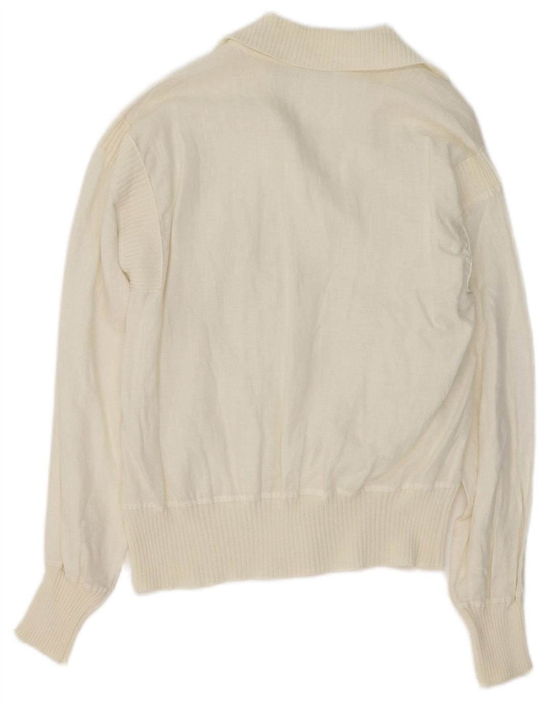 Vintage mujer camisa blusa Reino Unido 16 grande blanco