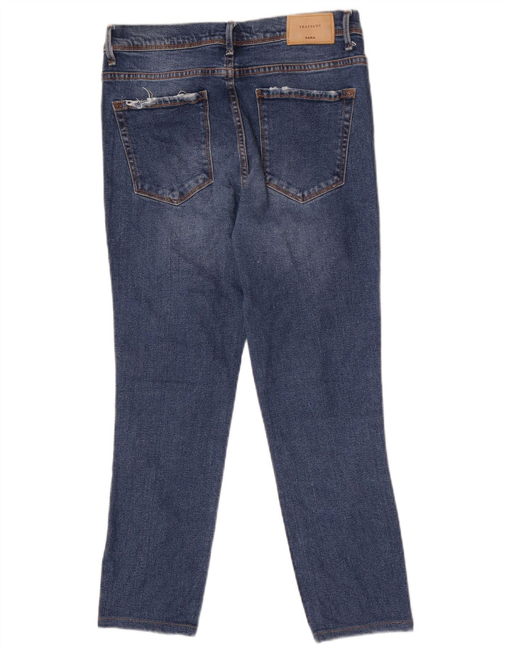 Zara Jeans Cortos Para Mujer EU 38 Small W28 L24 Azul