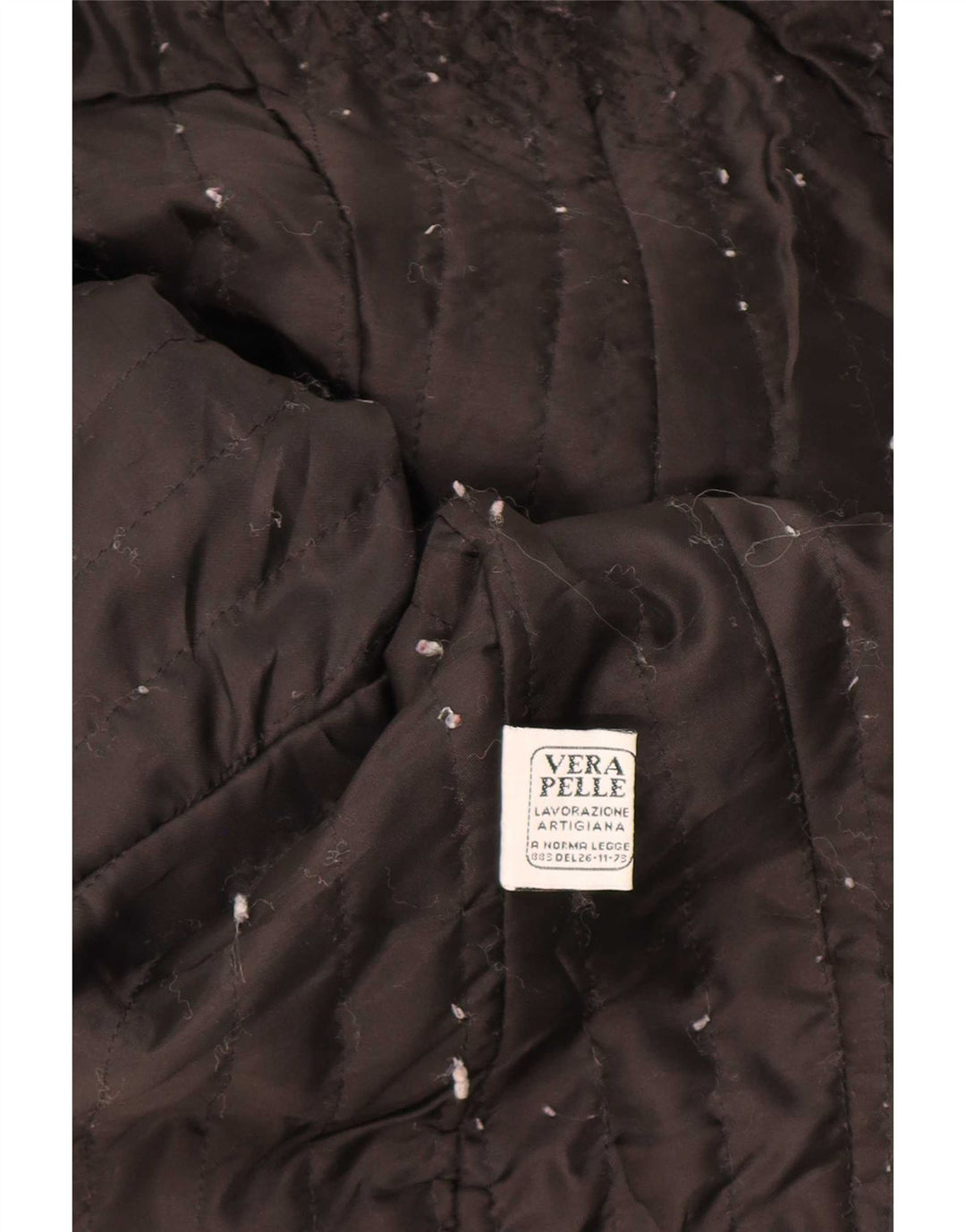 Chaqueta de cuero vintage para mujer IT 46 Grande Negro