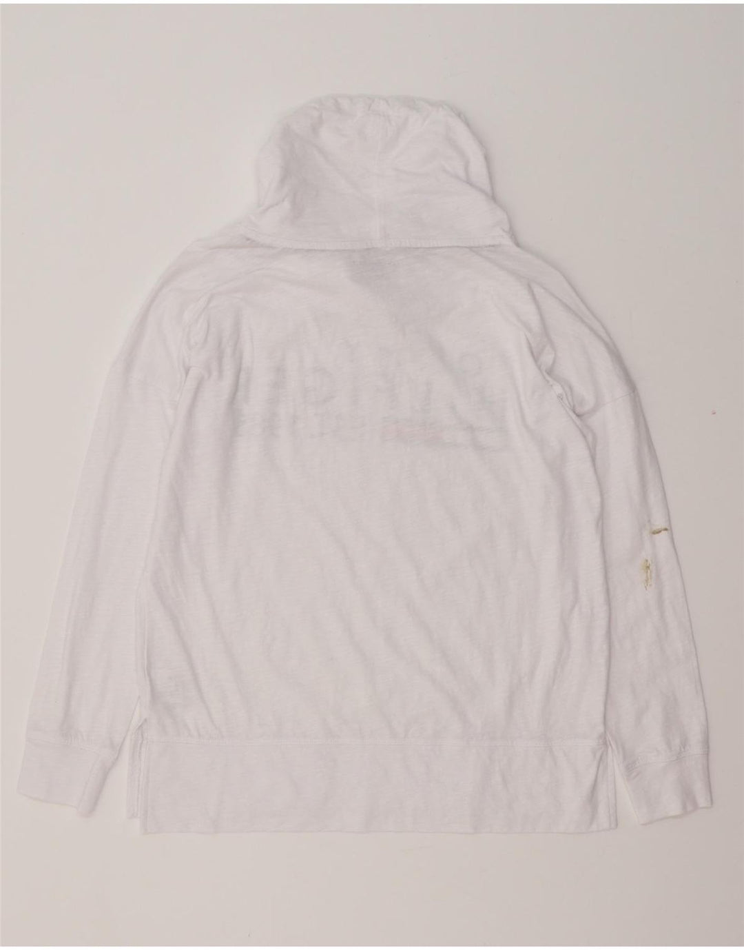 TOMMY HILFIGER Top gráfico extragrande de manga larga para mujer UK 10 Small White