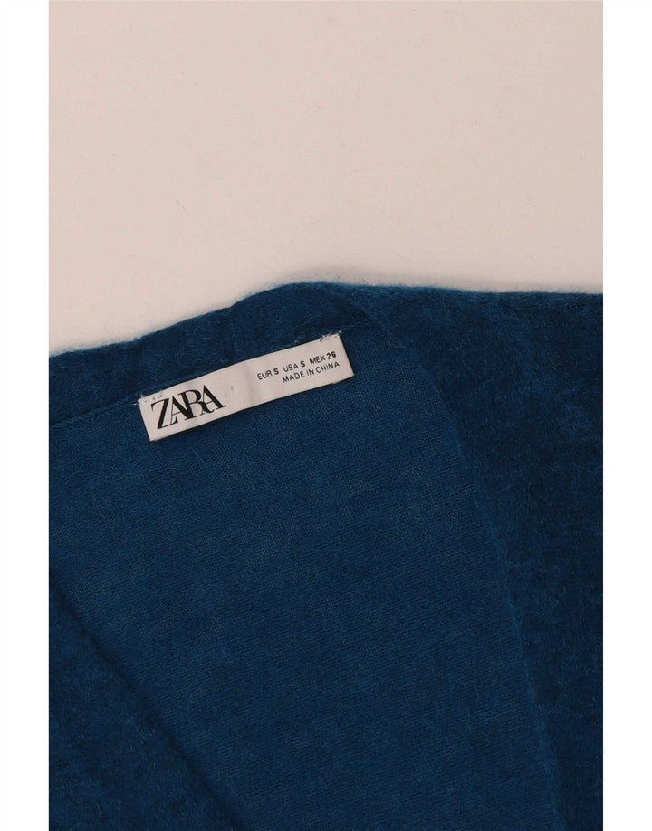Zara Mujer Suéter Cárdigan Extragrande UK 10 Small Azul