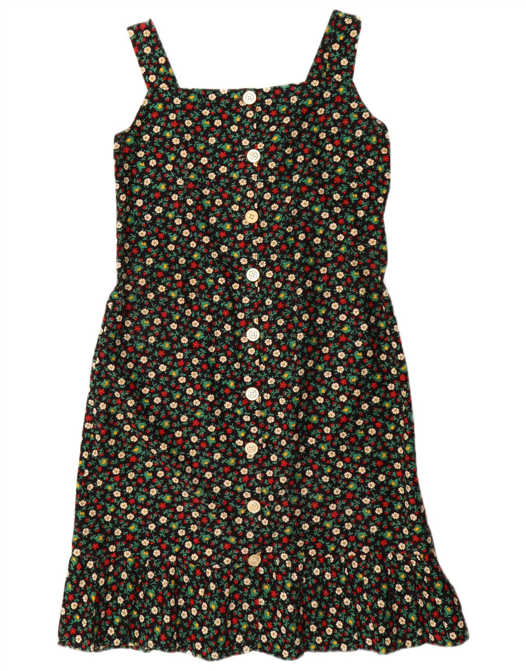 VINTAGE Mujer Sundress Reino Unido 12 Medio Multicolor Floral