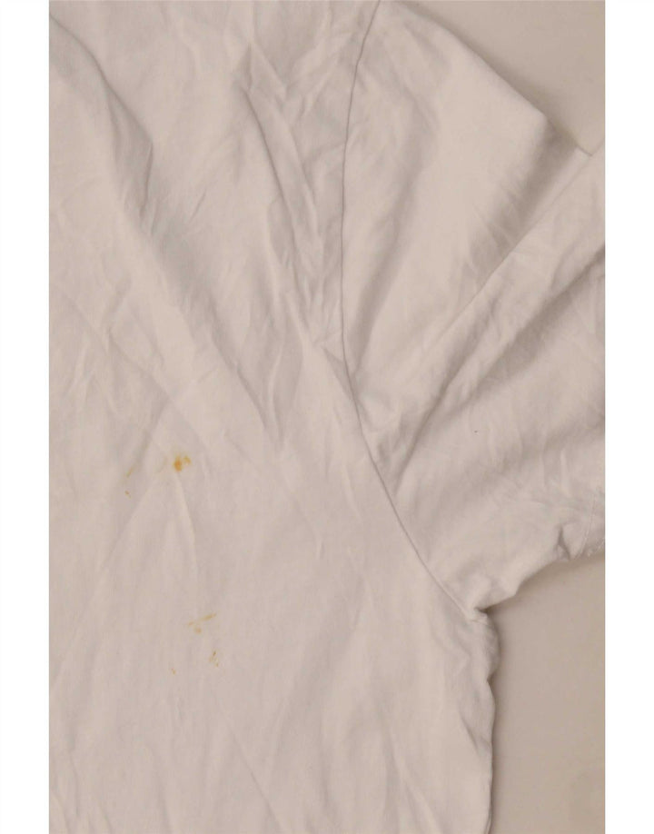 Diesel Hombre Camiseta Top Grande Algodón Blanco