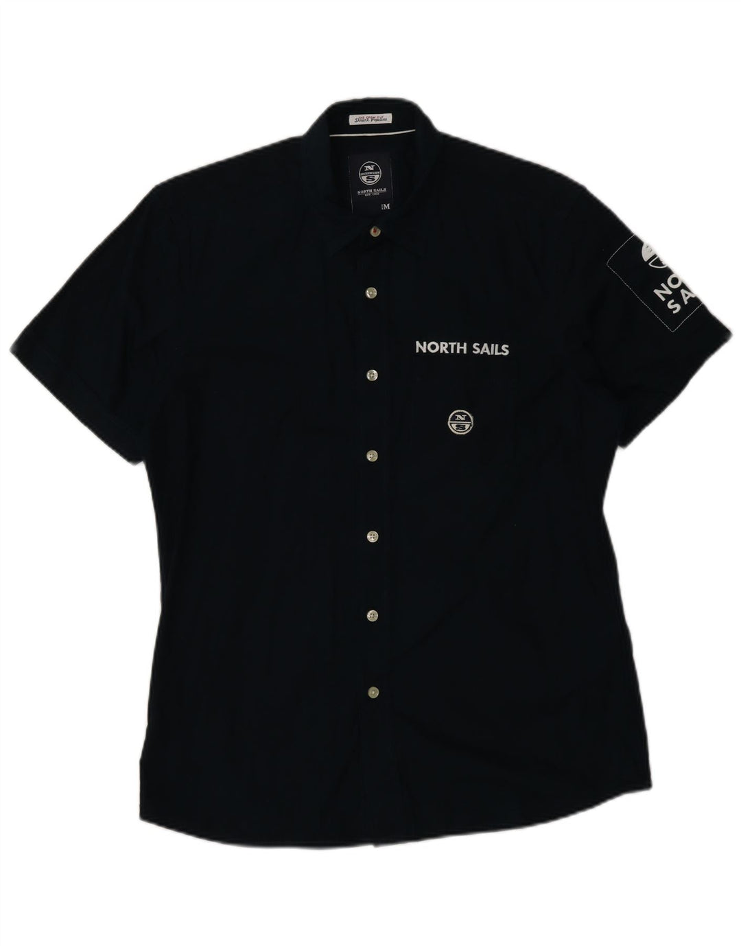 North Sails Camisa gráfica de manga corta para hombre Algodón azul marino medio