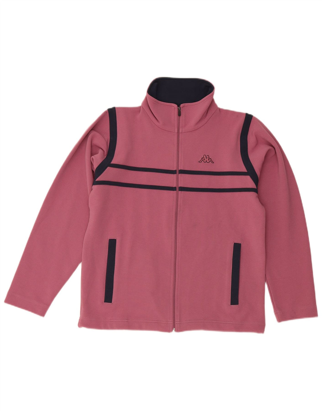 Kappa Mujer Chándal Top Chaqueta UK 10 Small Rosa Colorblock Poliéster