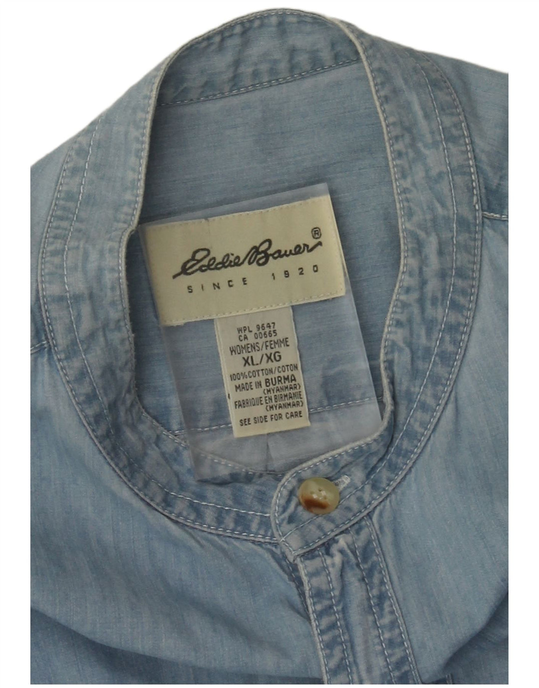 Eddie Bauer Vestido vaquero tipo jersey para mujer UK 16 XL Algodón azul