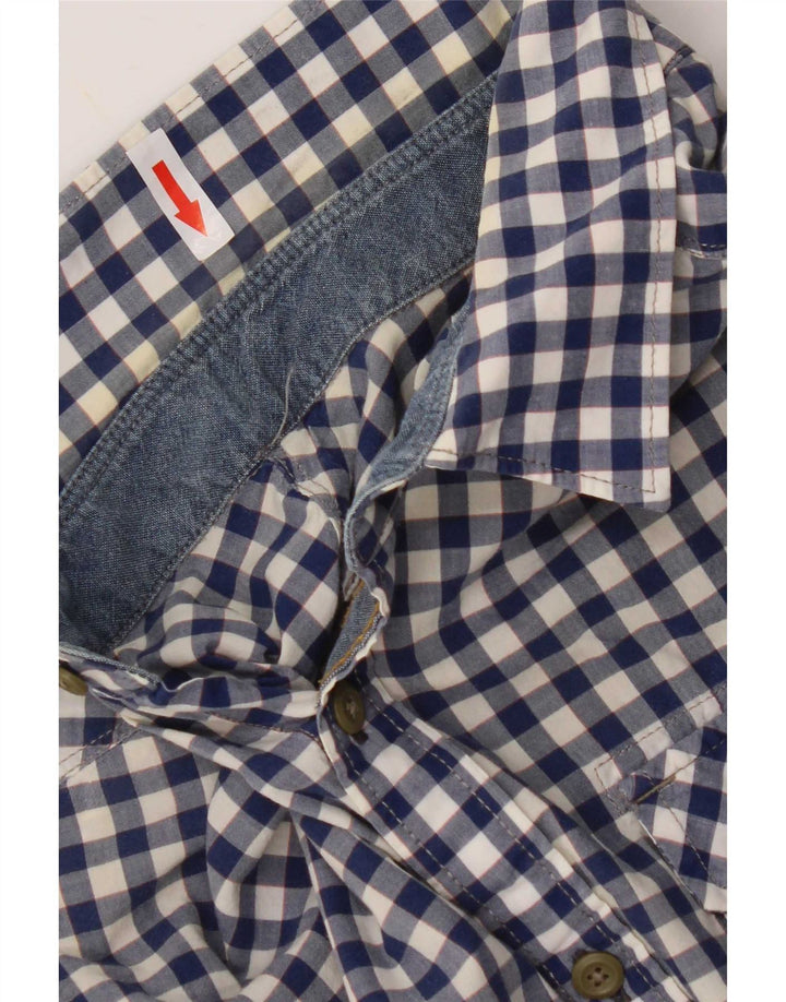 Camisa G-Star Hombre Algodón Vichy Azul Medio