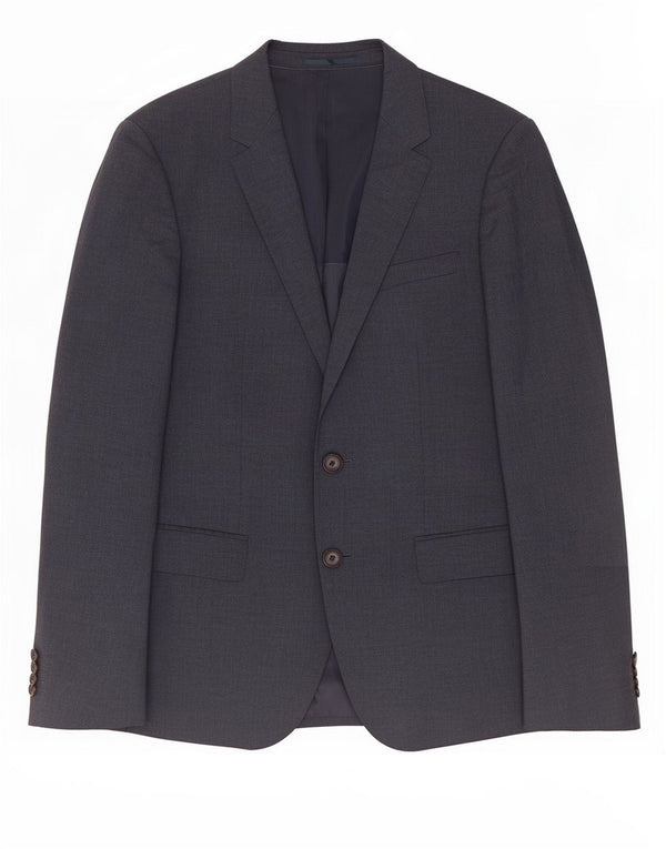 Hugo Boss Chaqueta tipo blazer de 2 botones para hombre EU 48 Lana azul marino mediana