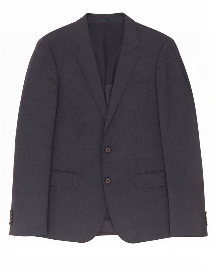 Hugo Boss Chaqueta tipo blazer de 2 botones para hombre EU 48 Lana azul marino mediana
